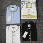 Alico Mart Premium Men’s Panjabi – Blue, White & Black