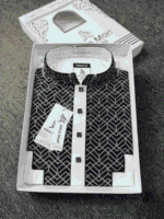 Premium Geometric Embroidered Panjabi - Image 2